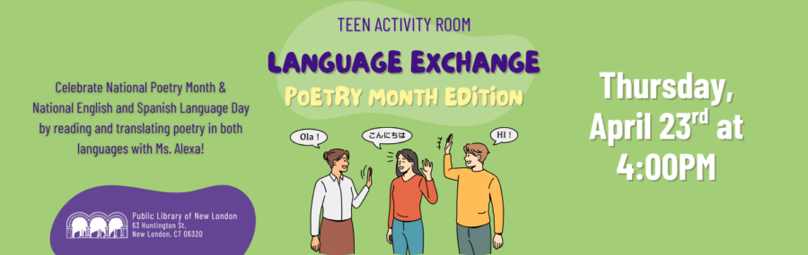 Teen Language Exchange 4/23 at 4PM