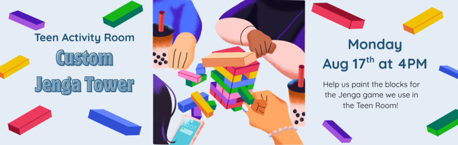 JENGA Block painting 8/17 at 4PM