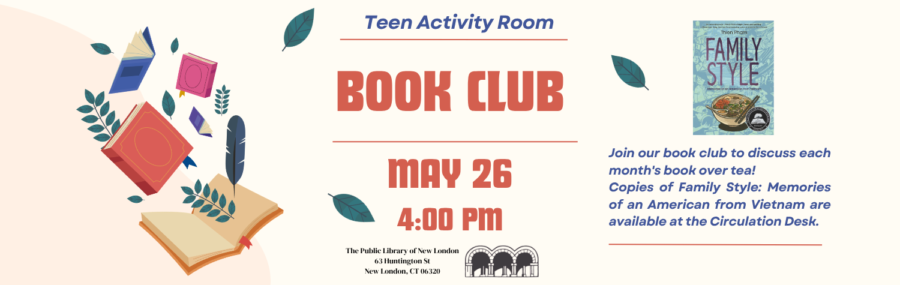 Teen Book Club 5/26 at 4PM