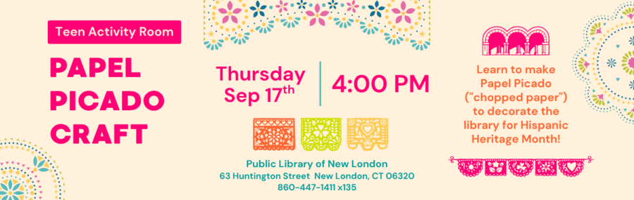 Papel Picado September 17th at 4:00pm in the Teen Room