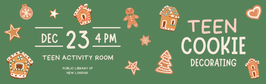 Holiday Cookies for Teens December 23rd at 4pm