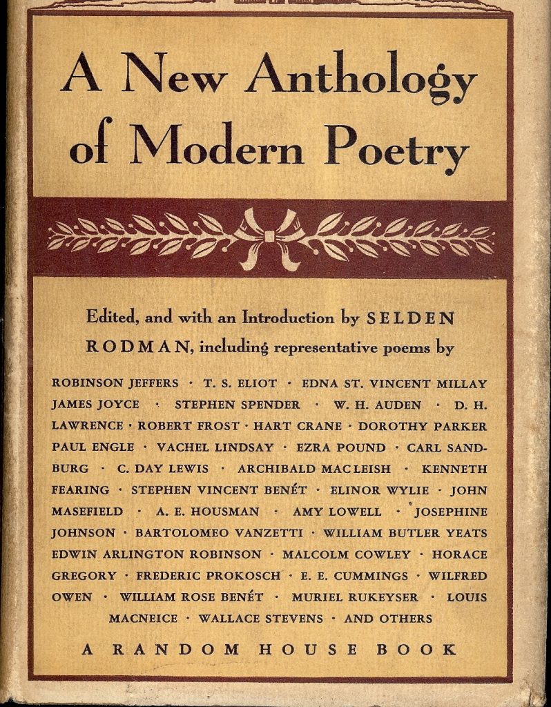 A new anthology of modern poetry